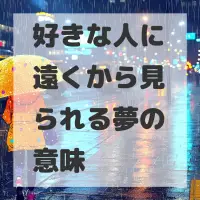 好きな人に遠くから見られる夢のサムネイル画像
