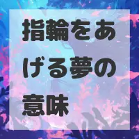 指輪をあげる夢のサムネイル画像
