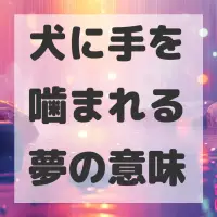 犬に手を噛まれる夢のサムネイル画像