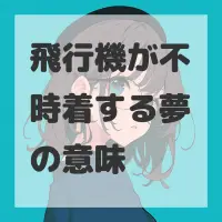 飛行機が不時着する夢のサムネイル画像
