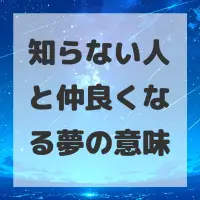 知らない人と仲良くなる夢のサムネイル画像