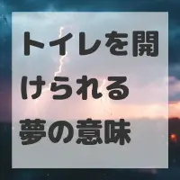 トイレを開けられる夢のサムネイル画像