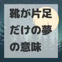 靴が片足だけの夢のサムネイル画像