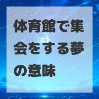 体育館で集会をする夢のサムネイル画像