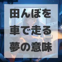 田んぼを車で走る夢のサムネイル画像