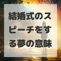結婚式のスピーチをする夢のサムネイル画像