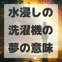 水浸しの洗濯機の夢のサムネイル画像
