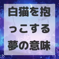 白猫を抱っこする夢のサムネイル画像