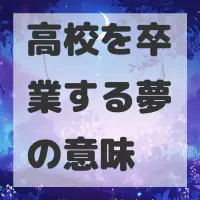 高校を卒業する夢のサムネイル画像