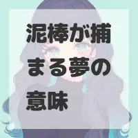 泥棒が捕まる夢のサムネイル画像
