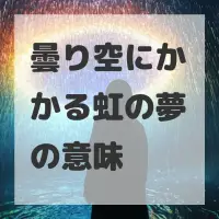 曇り空にかかる虹の夢のサムネイル画像