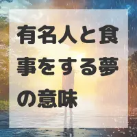 有名人と食事をする夢のサムネイル画像