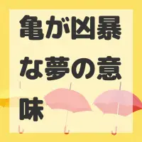 亀が凶暴な夢のサムネイル画像