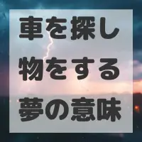車を探し物をする夢のサムネイル画像