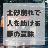 土砂崩れで人を助ける夢のサムネイル画像