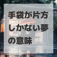 手袋が片方しかない夢のサムネイル画像