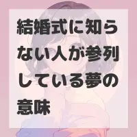 結婚式に知らない人が参列している夢のサムネイル画像