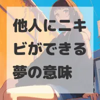 他人にニキビができる夢のサムネイル画像