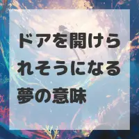 ドアを開けられそうになる夢のサムネイル画像