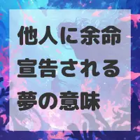 他人に余命宣告される夢のサムネイル画像