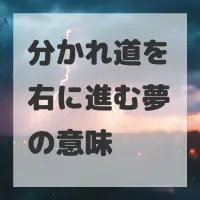 分かれ道を右に進む夢のサムネイル画像