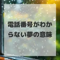 電話番号がわからない夢のサムネイル画像