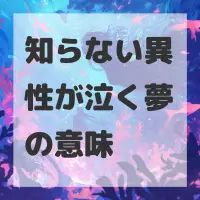 知らない異性が泣く夢のサムネイル画像