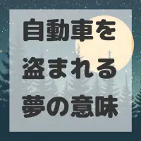 自動車を盗まれる夢のサムネイル画像