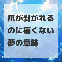 爪が剥がれるのに痛くない夢のサムネイル画像