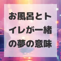 お風呂とトイレが一緒の夢のサムネイル画像