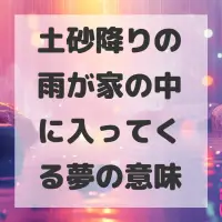 土砂降りの雨が家の中に入ってくる夢のサムネイル画像