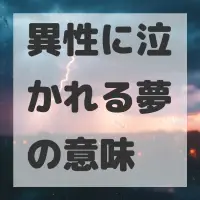異性に泣かれる夢のサムネイル画像