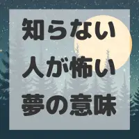 知らない人が怖い夢のサムネイル画像