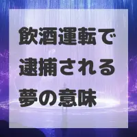 飲酒運転で逮捕される夢のサムネイル画像