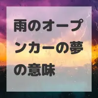雨のオープンカーの夢のサムネイル画像