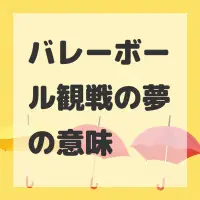 バレーボール観戦の夢のサムネイル画像
