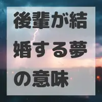 後輩が結婚する夢のサムネイル画像