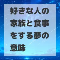 好きな人の家族と食事をする夢のサムネイル画像