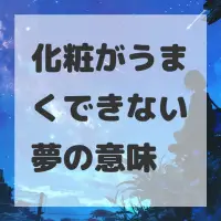 化粧がうまくできない夢のサムネイル画像