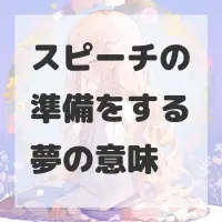 スピーチの準備をする夢のサムネイル画像
