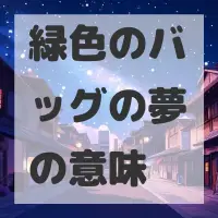 緑色のバッグの夢のサムネイル画像