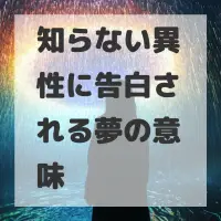 知らない異性に告白される夢のサムネイル画像