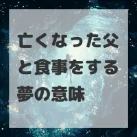 亡くなった父と食事をする夢のサムネイル画像
