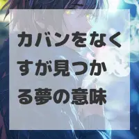 カバンをなくすが見つかる夢のサムネイル画像