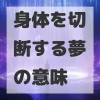身体を切断する夢のサムネイル画像