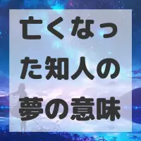 亡くなった知人の夢のサムネイル画像