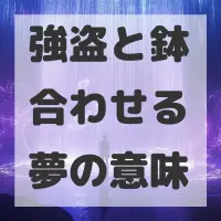 強盗と鉢合わせる夢のサムネイル画像