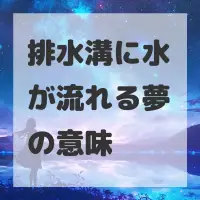 排水溝に水が流れる夢のサムネイル画像
