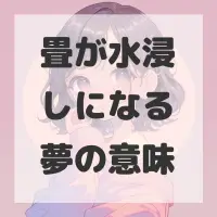畳が水浸しになる夢のサムネイル画像