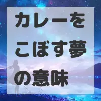 カレーをこぼす夢のサムネイル画像